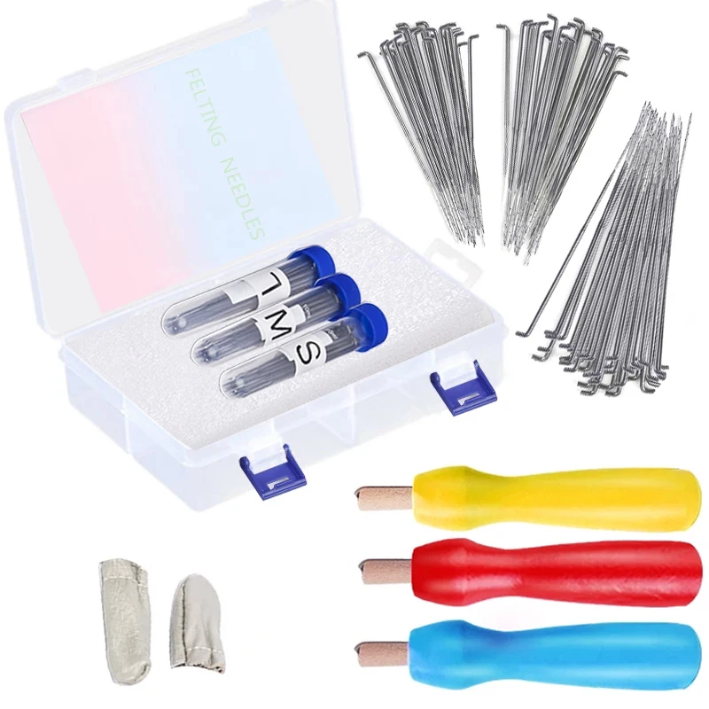 

Иглы для валяния IMZAY, набор для валяния, для шерсти и войлока, набор игл для валяния, цветные деревянные ручки