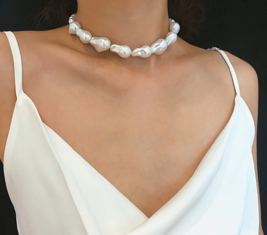 Барокко жемчужное ожерелье Женская Мода персонализированное ожерелье Южная Корея женский вырез