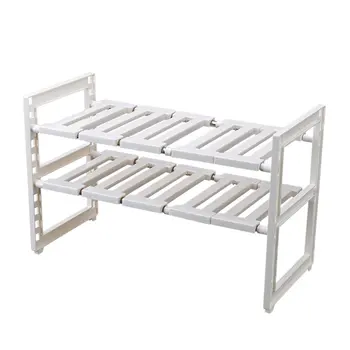 

Kitchen sink rack under the sink storage rack telescopic finishing drain rack stainless steel storage rack