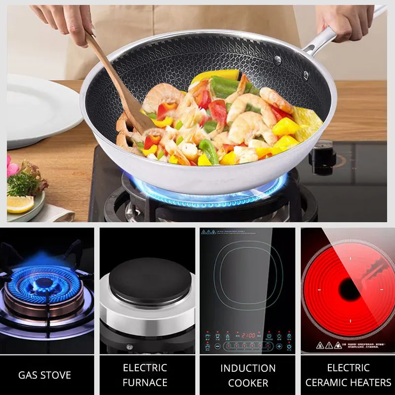  Stainless Steel Skillet - Nonstick Fry Pan - Induction Compatible - Multipurpose Cookware Use for H - 4000071167696