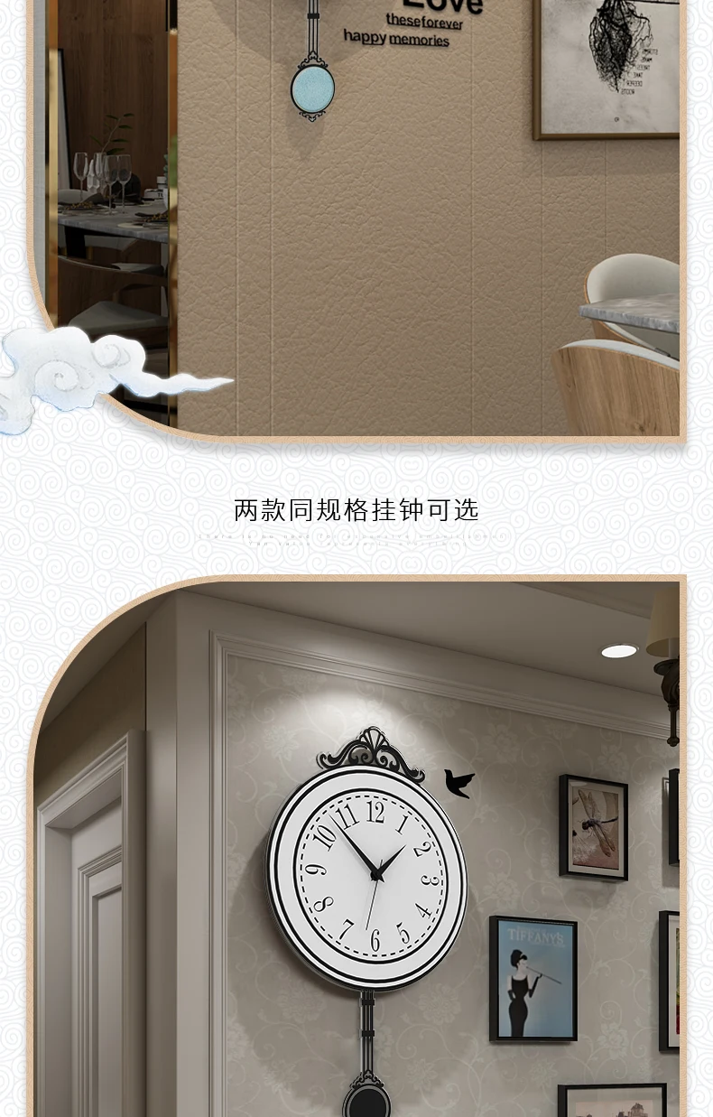 Nordic Large Wall Clock Luxury Pendulum Clocks Wall Home Decor Decorative Clock Living Room Creative Home Watch Zegar Gift FZ294