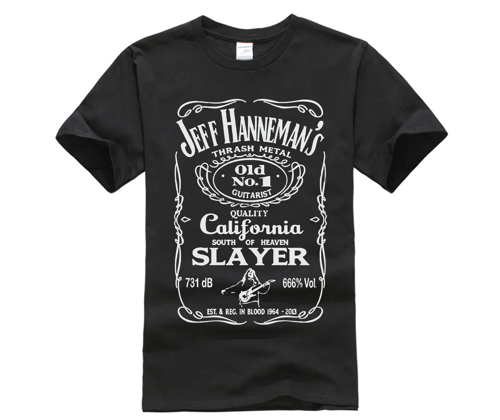 Новая летняя мужская повседневная футболка с принтом Jeff Hanneman Мужская | одежда