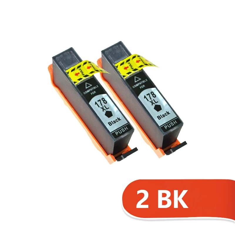 2X Nero Xiongcai Cartucce Di Inchiostro Compatibili Per Hp Photosmart 178 B8553 C5383 D5463 B010 B109C B110A Stampante Per Hp178 Xl 178Xl