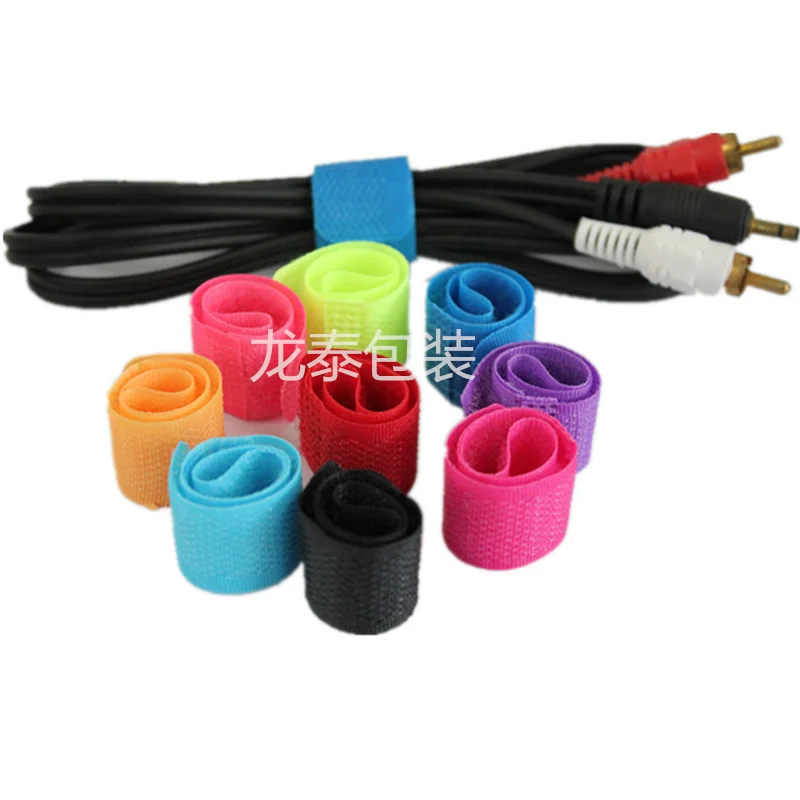 50pcs Colourful Reusable Fastening Wire Cable Ties Organizer Cord Cable Tie Rope Holder for Laptop PC TV Reusable Cable Ties