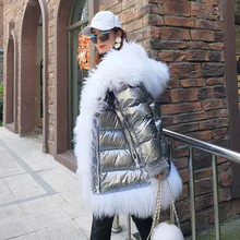 Зимний модный уличный женский толстый теплый пуховик Роскошный натуральный монгольский мех пальто Верхняя одежда новая коллекция горячая распродажа