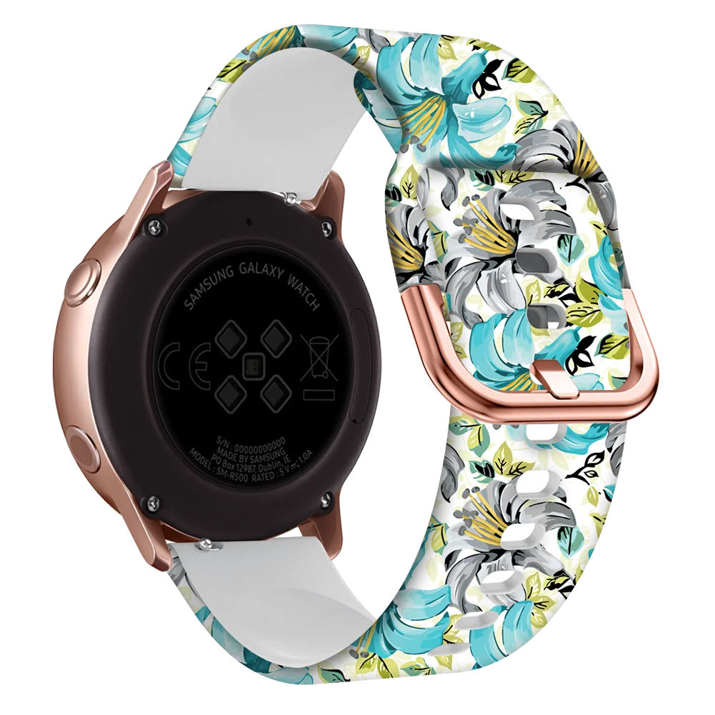 Enhanced Silicone Watchband Bracelet, 20mm Replacement Strap