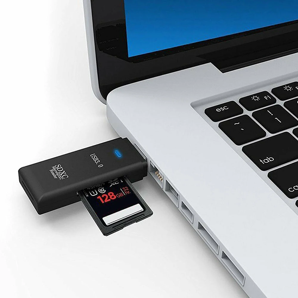Высокоскоростной 5 Гбит/с USB 3,0 картридер 2 микро-sd SDXC TF T-Flash Карта памяти Адаптер для чтения смарт-карт памяти адаптер для Macbook