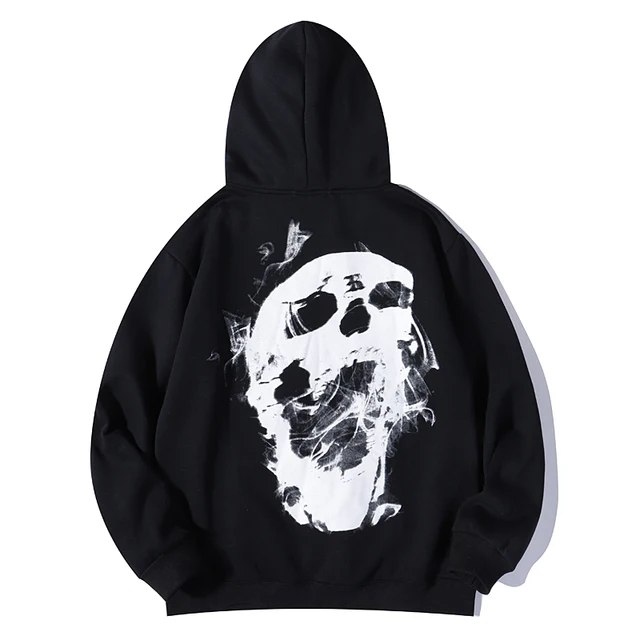 Hip Hop XXXtentacion Revenge Hoodies Bone Skull Smoke Print Sweatshirts Men Women Harajuku Streetwear Fleece Autumn Pullover 2