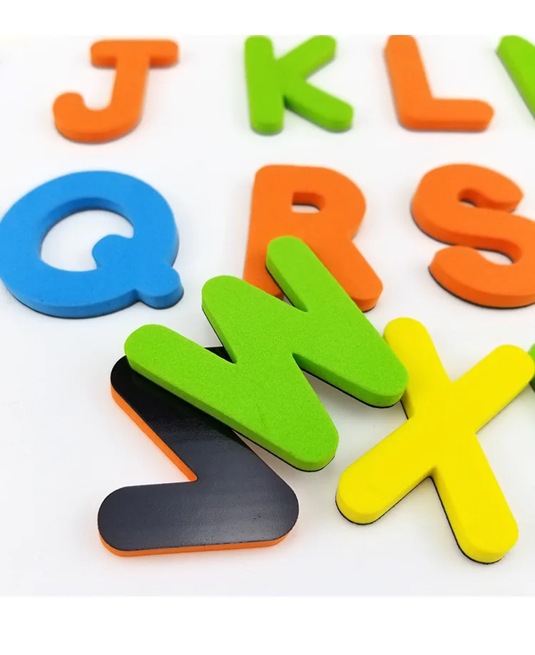 Letras de Espuma Conjunto com Placa Ortografia e Aprendizagem Brinquedo para Crianças Ímã para Crianças Pces Magnética Alfabetos Educativos Abc 208 - 104 9 alfabetos educativos conjunto com placa ímã para