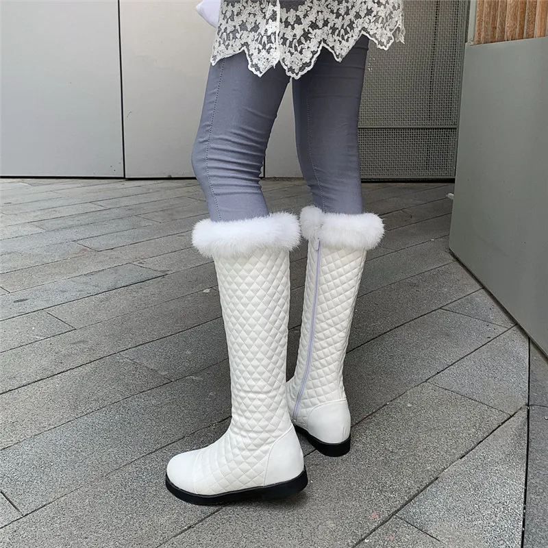FEDONAS/элегантные женские сапоги до колена с боковой молнией; сезон осень-зима; теплые зимние сапоги; Классическая обувь; женская обувь на меху на высоком каблуке