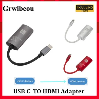 

Grwibeou 4K USB Type C to HDMI Adapter USB-C to HDMI HDTV Cable Converter for Samsung Galaxy S8 S9 for Macbook USB C TO HDMI