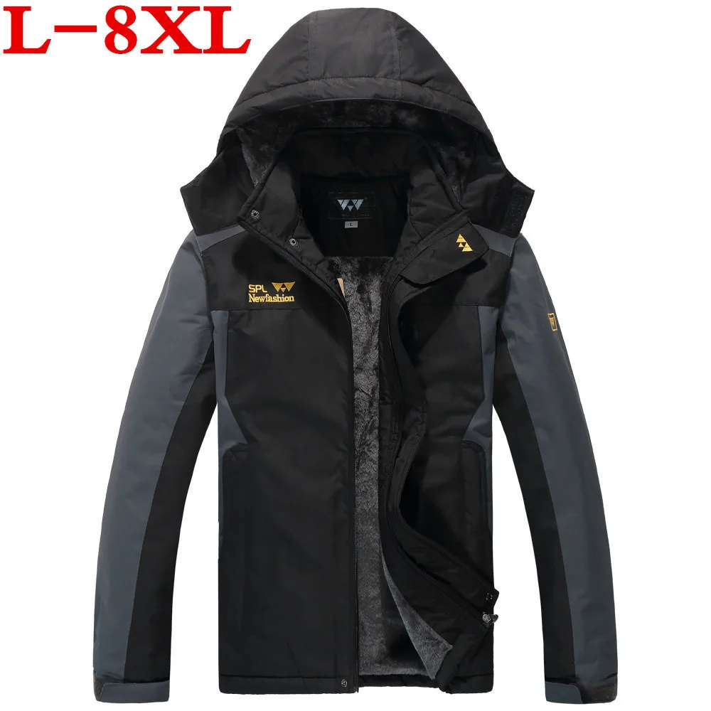 new plus size 8XL 7XL6XL Winter men jackets thermal jaqueta thick jacket coat men jacket outwear Waterproof Windproof wool liner new plus size 8XL 7XL6XL Winter men jackets thermal jaqueta thick jacket coat men jacket outwear Waterproof Windproof wool liner
