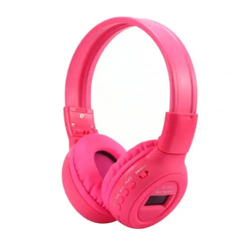 Новые модные BS-862Bluetooth наушники с наушниками, беспроводные Bluetooth стерео TF карты, спортивные наушники с наушниками - Цвет: Rose Red