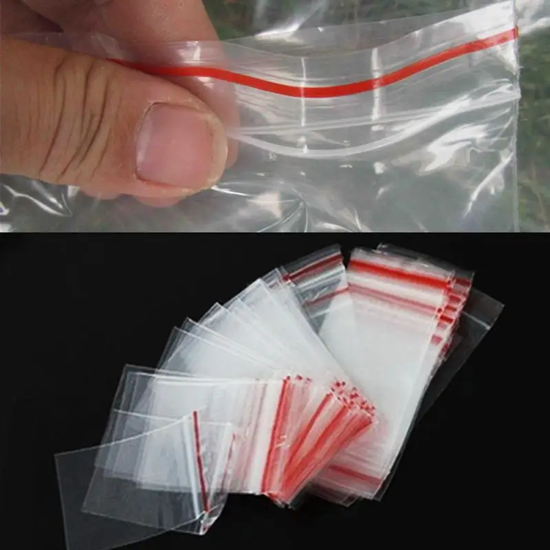 200 шт. пластиковые пакеты с застежкой молнией|bag bag|bag smallbag clear |