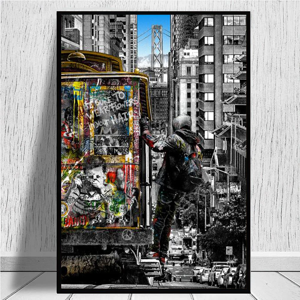 Modern Street Graffiti Art and Prints on the Wall Art Paintings Pictures Cuadros Home Decoration Decor|Painting & Calligraphy| - AliExpress