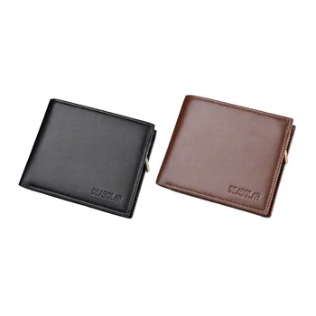 

DEABOLAR Quality Men Wallets Soft Polyurethane Short Wallet Fashion Business Card Holder 3 Fold Coin Purse