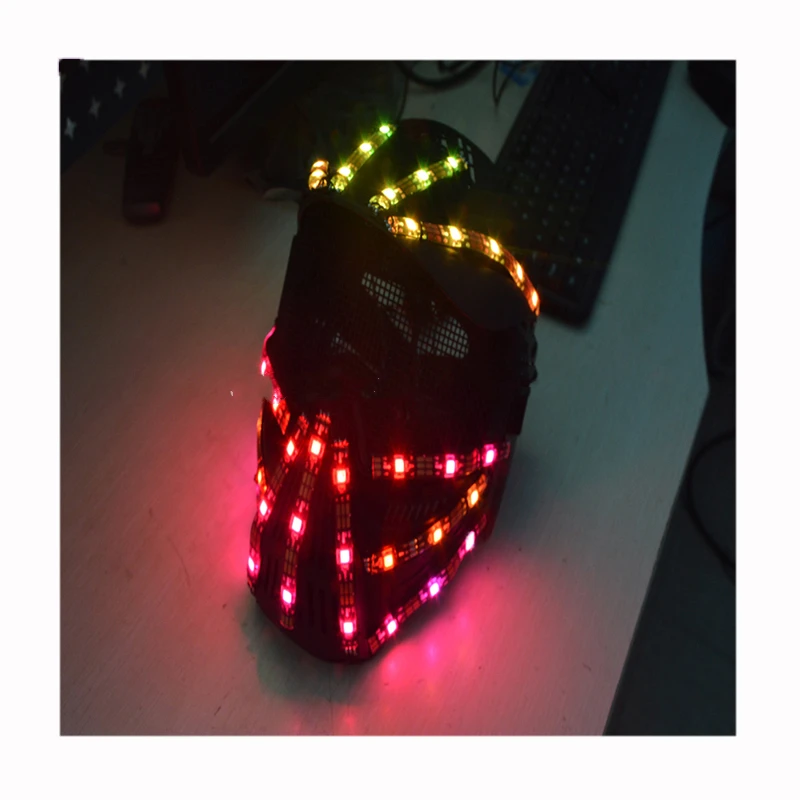 Красочные RGB СВЕТОДИОДНЫЕ светящиеся растущие мигающие шлемы Хэллоуин