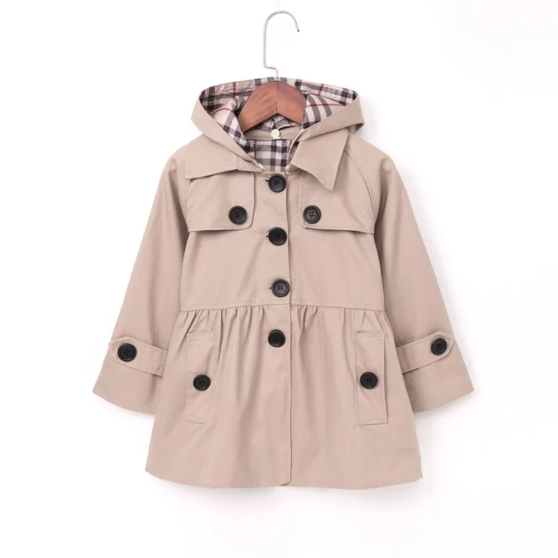 Style 8 Ветровка для девочек; Новинка года; модное двубортное хлопковое пальто; плащ; новые детские плащи; длинный плащ для девочек; одежда для детей - Цвет: Style 8