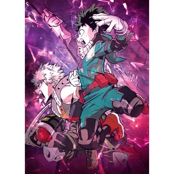 

5d Diy Diamond Painting My Hero Academia Wall Art Cross Stitch Picture Japanese Animation Character Full Round Drill Embroidery