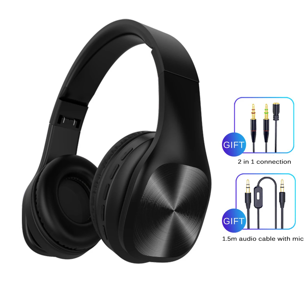 Гибкий Кронштейн для наушников Bluetooth 5,0 губка Складная 7 звуковых эффектов провод или беспроводной режим 68h время воспроизведения гарнитура