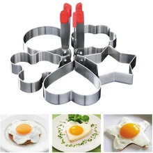 1Pc Stainless Steel Fried Egg Shaper Mould Pancake Omelette Mold Cooking Tool Non-Stick Egg Form Rings Mold for Griddle Pan