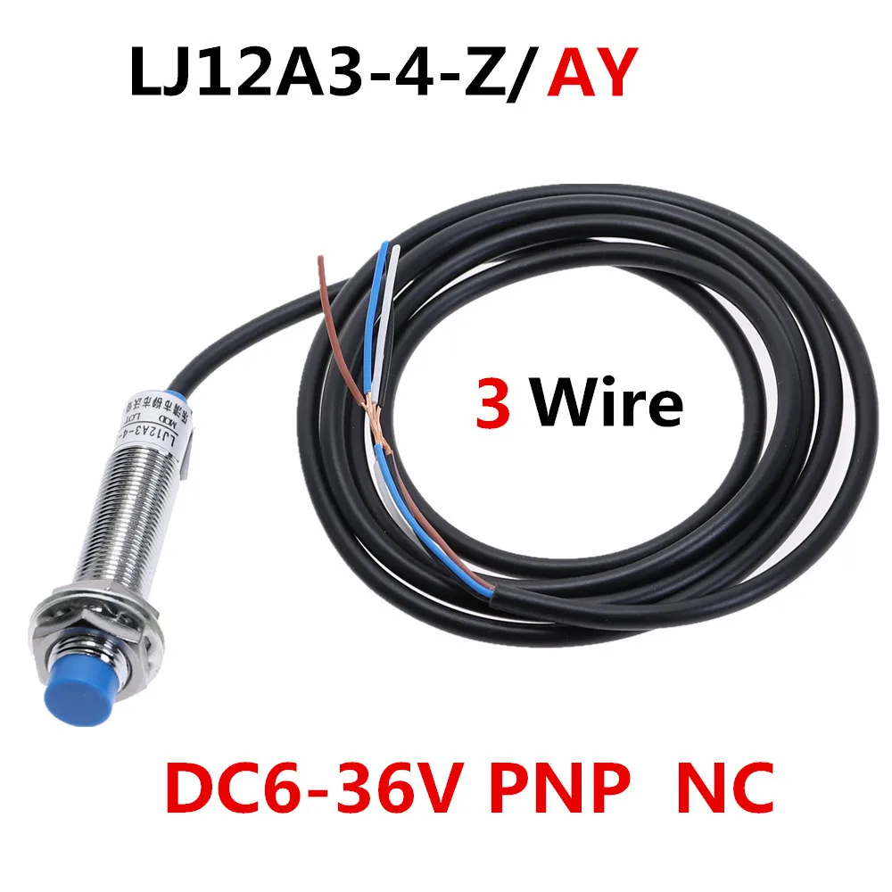 LJ12A3-4-Z/BX/AX/CX/по/AY/CY/EX/DX/EZ/DZ Индуктивный бесконтактный Сенсор переключатель PNP/NPN с источником питания от постоянного тока, 6 V-36 V M12 - Цвет: LJ12A3-4-ZAY