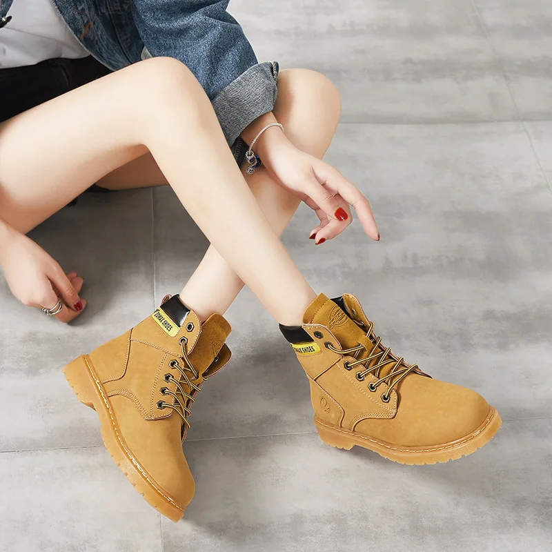 

2019 Autumn New Style British-Style Vintage Motorcycle Short Boots Fashion Martin Boots Female Sports Casual WOMEN'S Boots
