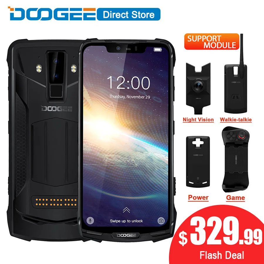 

Original DOOGEE S90 Pro New 6G RAM 128G ROM Fingerprint Face Unlock Rear Camera 21MP 6000 mAh Octa Core 4G Dual SIM Fast Charge