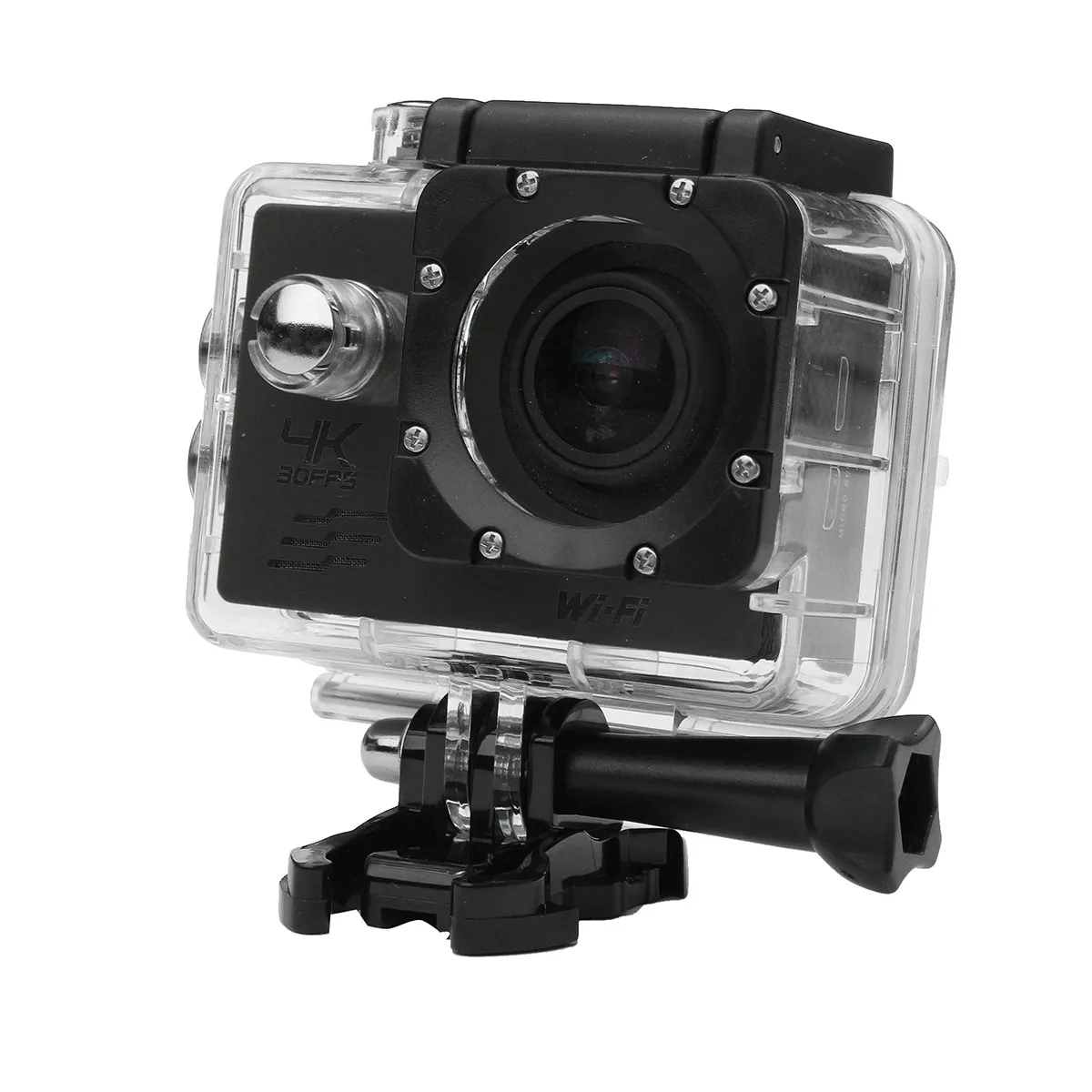 KINCO Высокое качество HD 4K 1080P 16MP WiFi 170 ° Подводный Водонепроницаемый Спорт экшн видео DV камера Спорт Cam Мини видеокамеры - Цвет: Черный