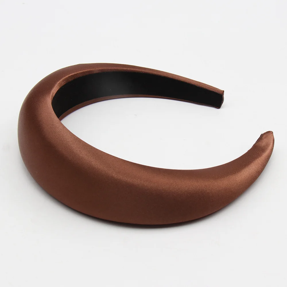 Xugar аксессуары для волос атласные головные ободки повязки для женщин сплошной цвет пластик обруч для волос девушки губки Нескользящие мягкие повязки для волос повязка для волос - Цвет: 5