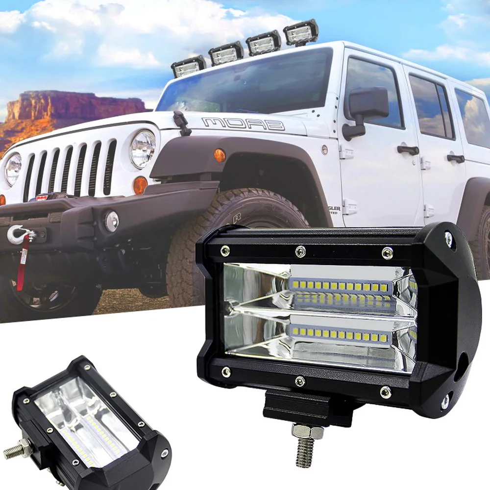 

5 inch Offroad Car Truck Tractor Boat Trailer Spot LED Light Bar LED Work Light LED Light Bar 72w Work Light Spot Driving Fog