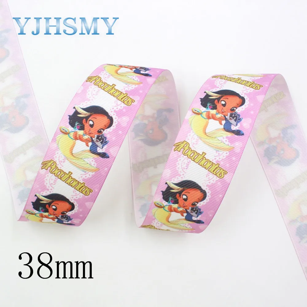 YJHSMY I-19809-1839, 10 ярдов 38 мм девушка термопереводной рисунок grosgrain, DIY ручной работы упаковка материал