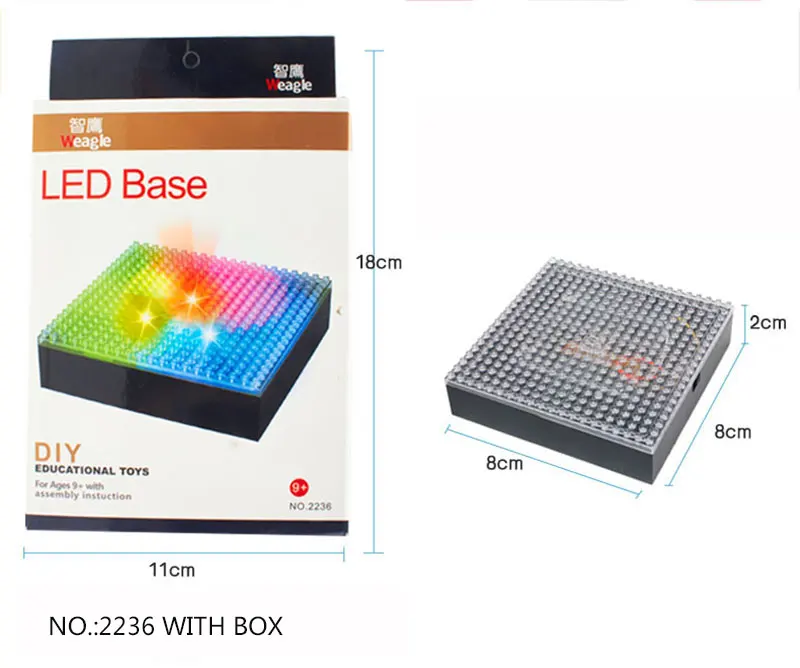 Wisehawk Hot Mini Blocks Lighting Display Base And Case Box For Plastic Diamond Building Bricks Diy Micro Action Figure Showing - Цвет: 2236 with box
