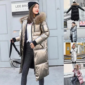 

Casual Loose Women Winter Coat Thick Warm Women Parkas Coat Winter Jacket Women Wool Hats Fur Hooded Down Jacket Plus Size
