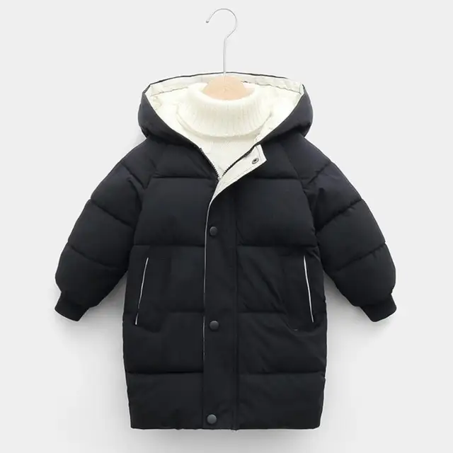 New Winter Kids Thick Long Hooded Coats 6