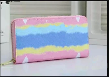 

2020 Luxury Designer Long Wallet Monogram Check Canvas Breast Wallet vertical Women High Quality