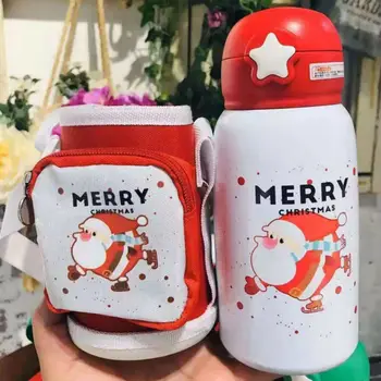 

Children's Insulated Cup Anti-fall Dual-use Straw Male and Female Students Water Cup Kindergarten Stainless Steel Portable