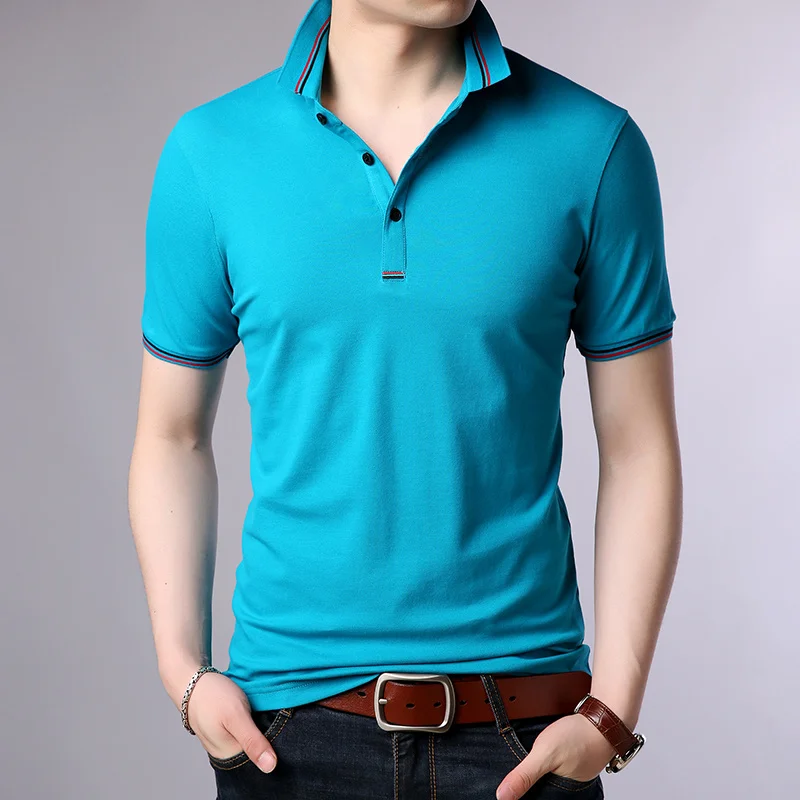 Fashions Brands Polo Shirt Summer Short Sleeve Men Solid Color High Quality  Slim Fit Boys Polos Casual Mens Clothing 2020 New