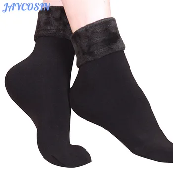 

JAYCOSIN 1Pairs Socks Women Wool Cashmere Thicken Thermal Soft 2019 Fashion Casual Solid Color Winter Socks Long Socks Girls 924