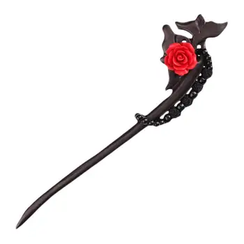 

1Pc Headdress Elegant Fashion Durable Wood Hair Pin Retro Hair Stick for Women