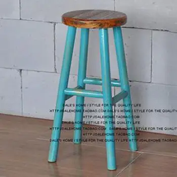 

American Loft Solid Wood Bar Chair Creative High Chair European Bar Chair Simple High Chair