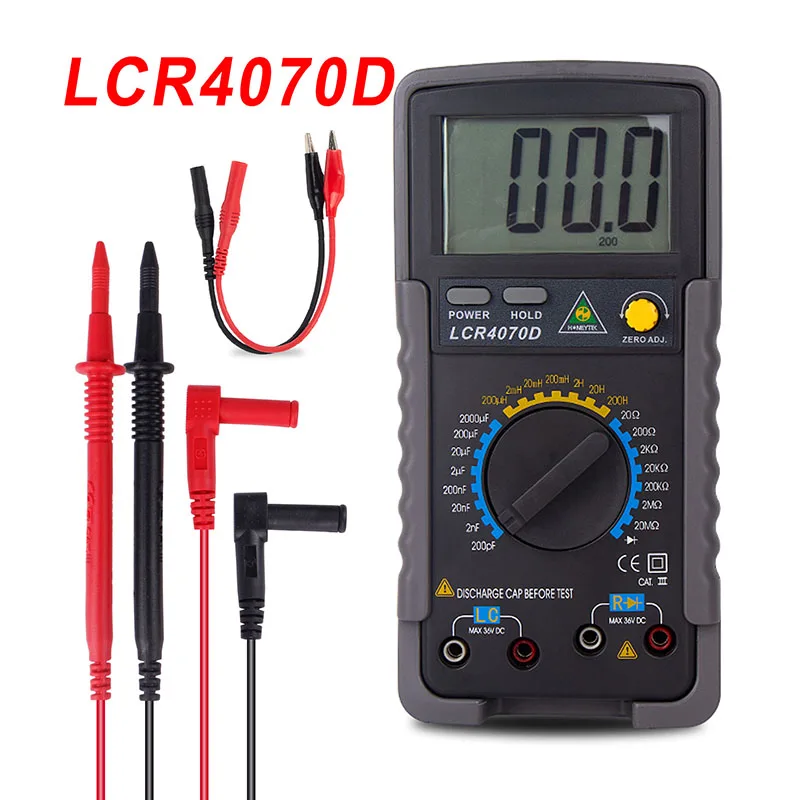 

LCR4070D LCR Meter Professional Digital Multimeter Capacitance Inductance Resistance Tester esr Meter lc Meter Capacitor Tester