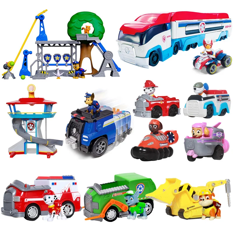 Оригинальный Paw Patrol фигурка игрушка Морской патруль корабль большой