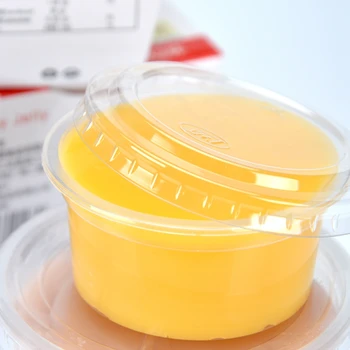 

100pcs High quality transparent disposable pudding cup 120ml yogurt jelly dessert plastic cups with lid takeaway package