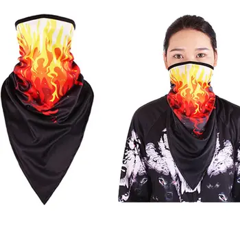 

25 Types Unisex Neck Gaiter Face Triangle Scarf Sunscreen Ice Silk Graffiti Bandana Mask Summer Cooling Longer Mouth Neck Covers
