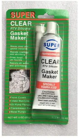 

2pcs Rtv Professional Use Silicone Gasket Maker clear High Temp Sealant 85g 3oz Tube