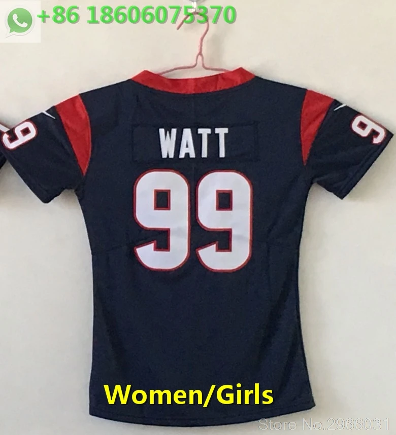 A+++ качественная женская футболка Deshaun Watson 4 JJ Watt 99