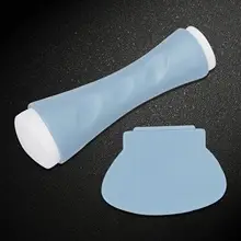 2x cinza prego arte selo placa stamper raspador conjunto dupla imagem ferramenta de pintura silicone/plástico pintura da arte do prego duplo(China)