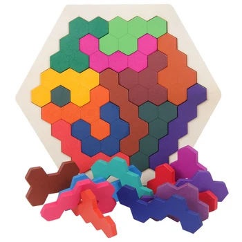 

Wooden Puzzles Toy for Kids Geometry Logic Puzzle Children Educational Toy Intelligence Training NSV775