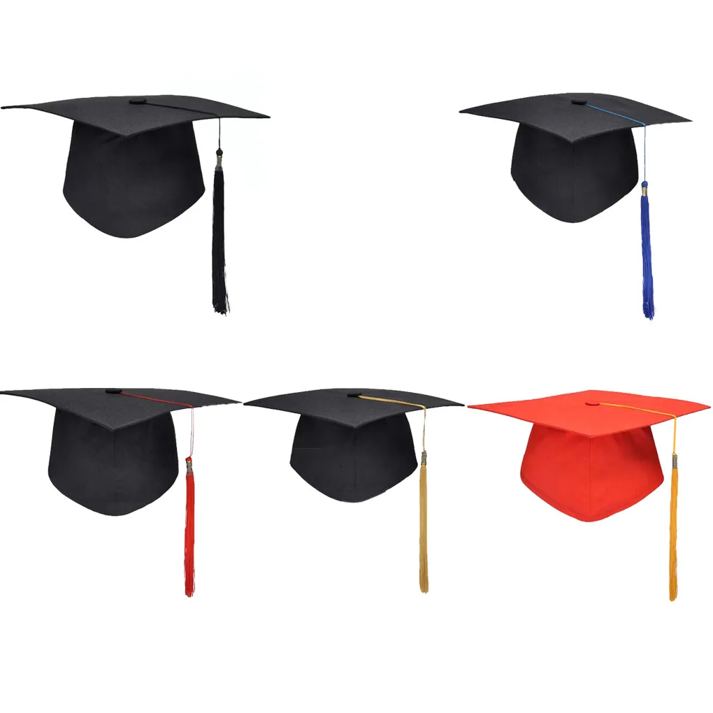 Новые школьные Выпускные вечерние шапка с кисточками Mortarboard университета